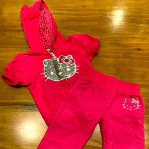 Hello Kitty 2pc Capri Set Size 5 Pink